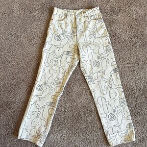 Monki Pants Women size 28 High Rise